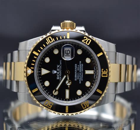 rolex submariner 2 tone blue dial|rolex 116613 ceramic year.